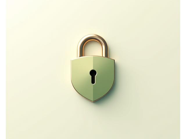 Illustration of a padlock icon over a shield, symbolizing data protection and privacy.